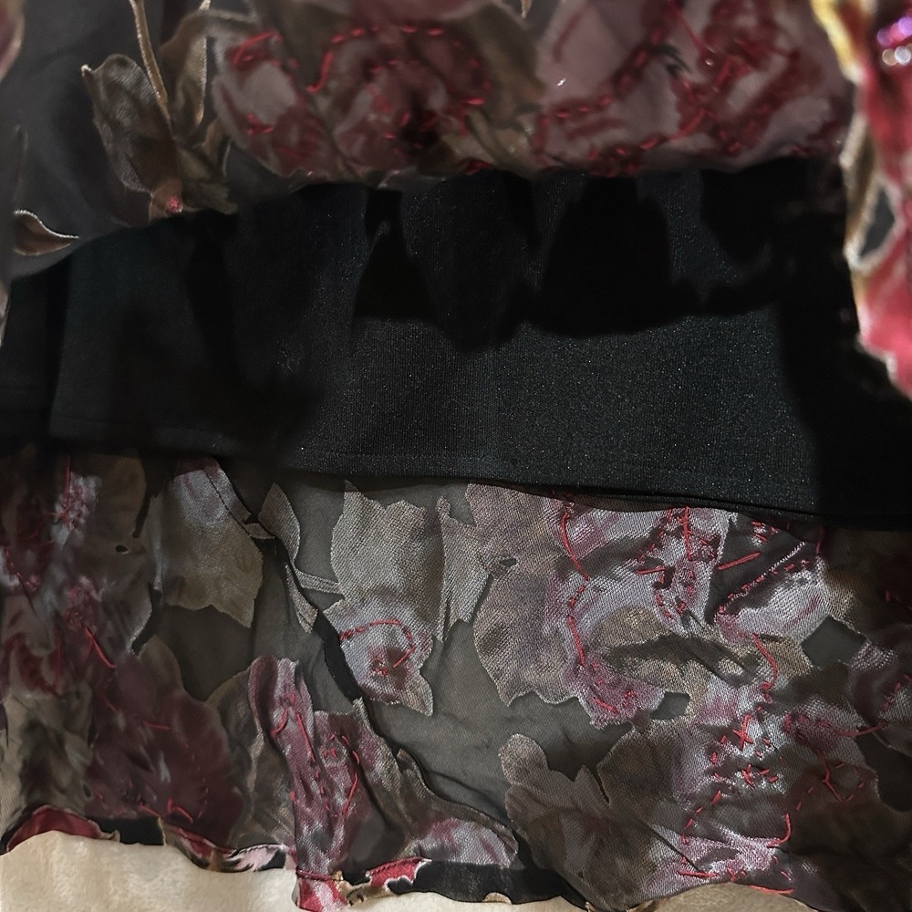 VTG Sue Wong Nocturne Gown Womens 10 Silk Blend Intricate Floral Beads & Sequins - Picture 11 of 14